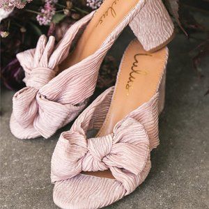 Dorothea Blush Knotted High Heel Sandals